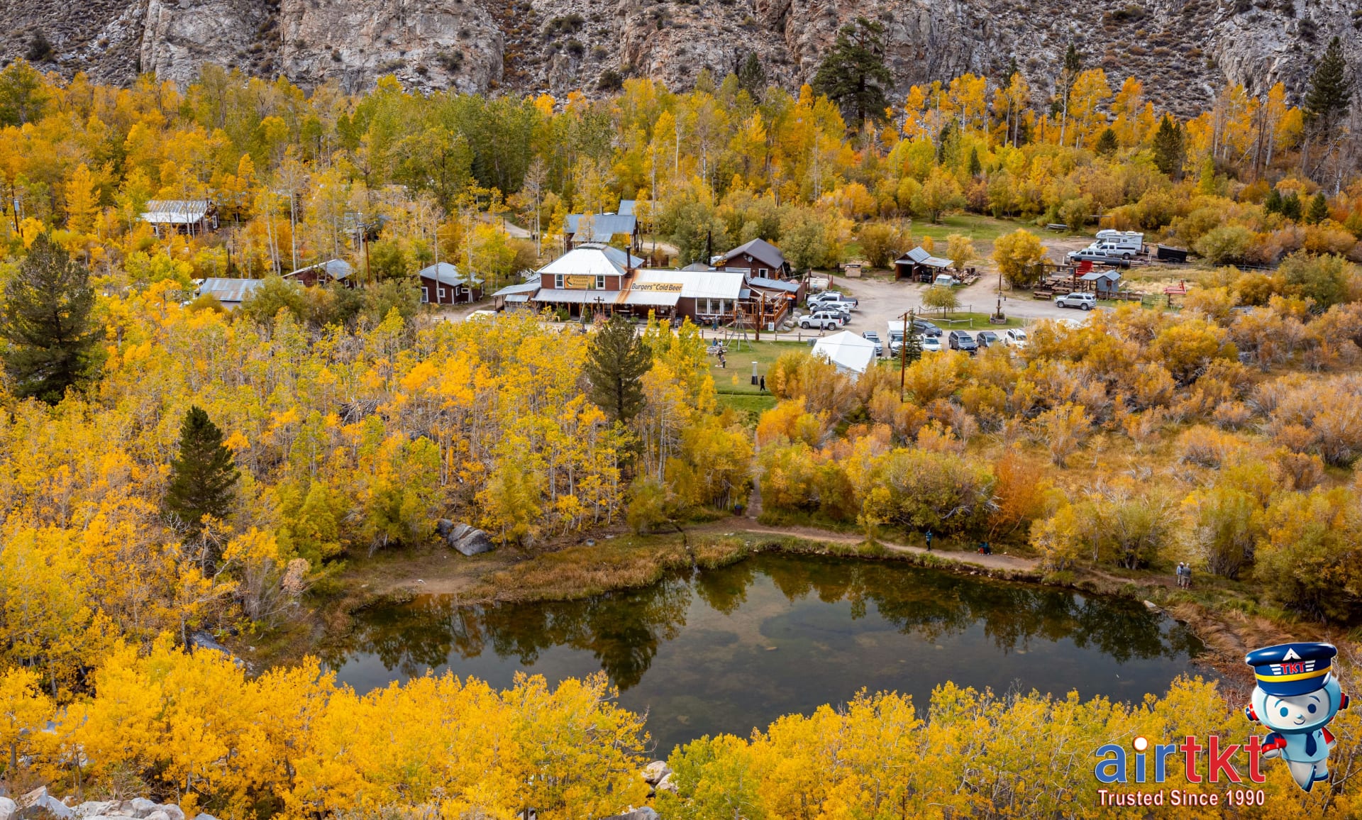 Rental car for Mother's Day weekend getaway on a scenic autumn route near resort
