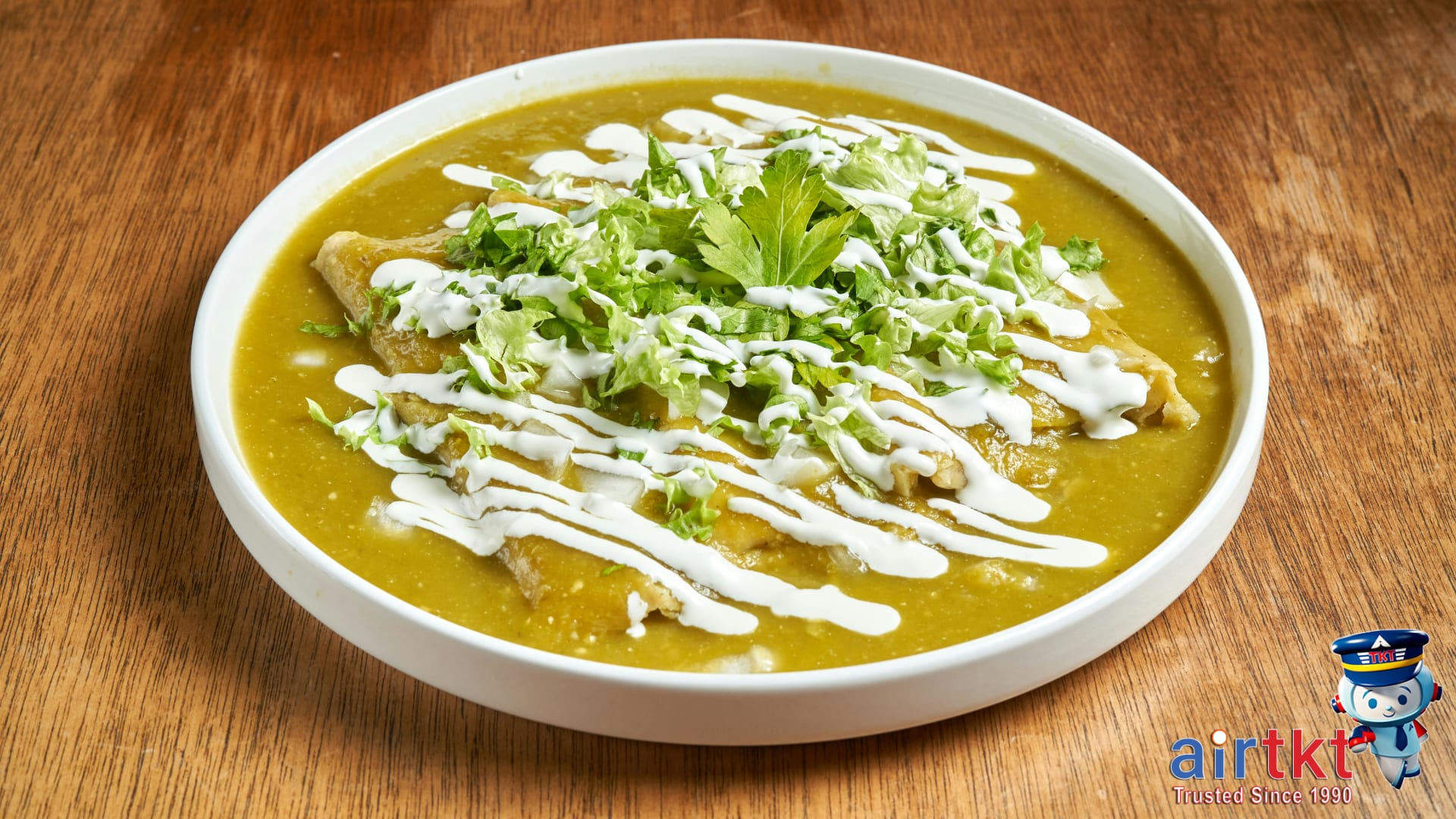 Colorado-style green chili dish served in a Denver restaurant dining setting