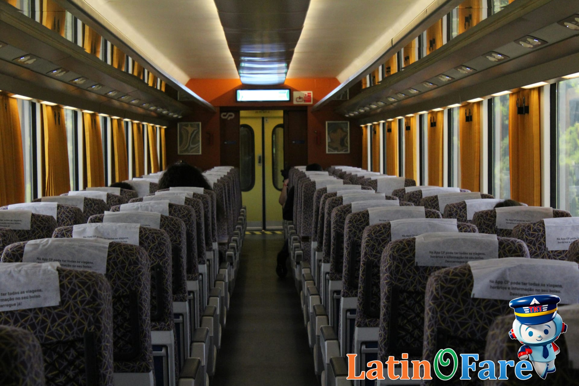Interior view of Miami Metrorail car showing public transit comfort and accessibility for visitors