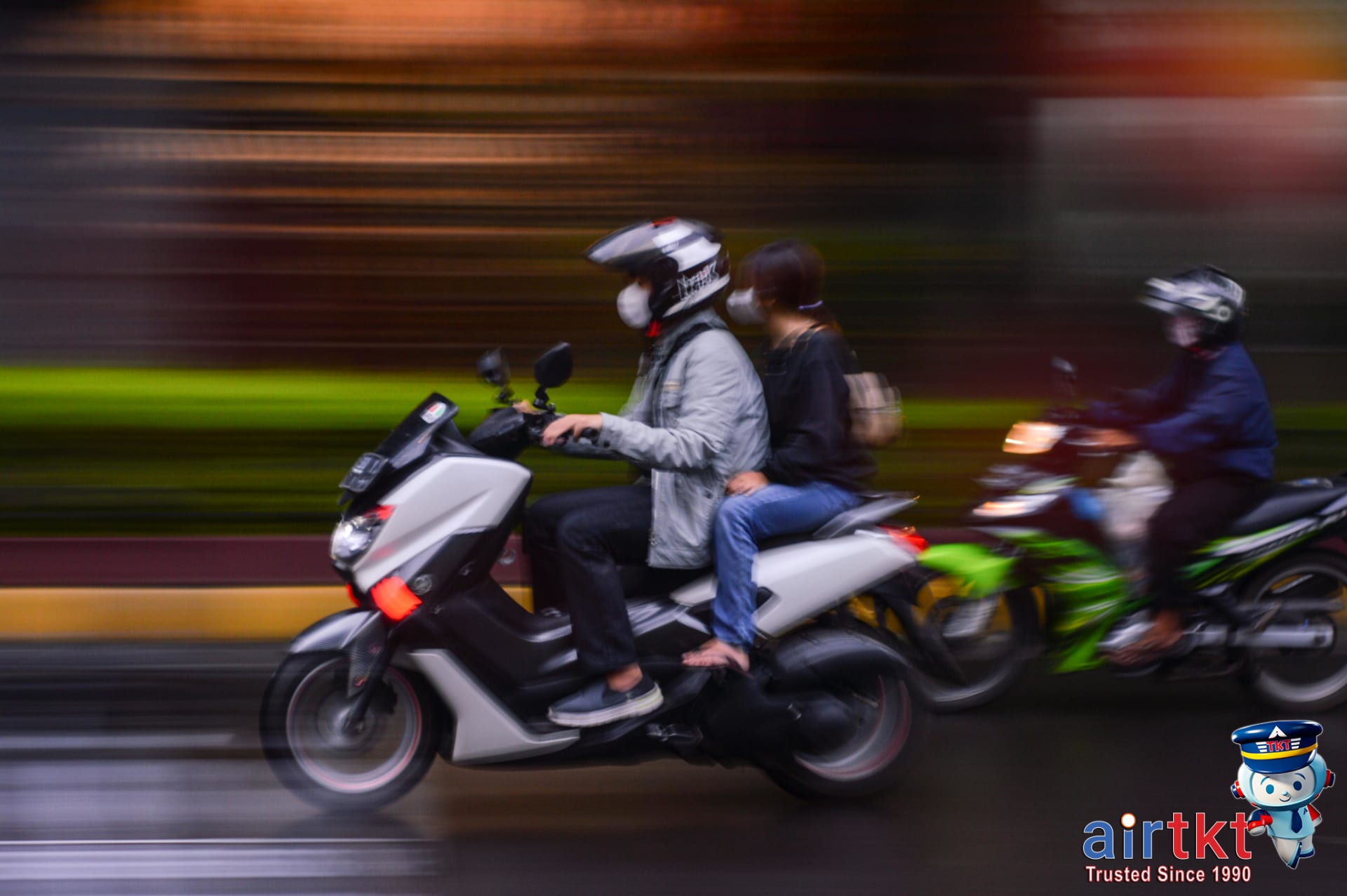 Young driver using a scooter as alternative transport to avoid rental fees