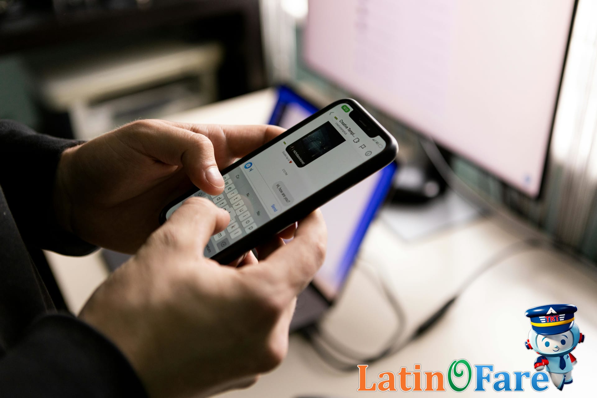 In-app translated conversation for international travel on smartphone screen using alternative apps