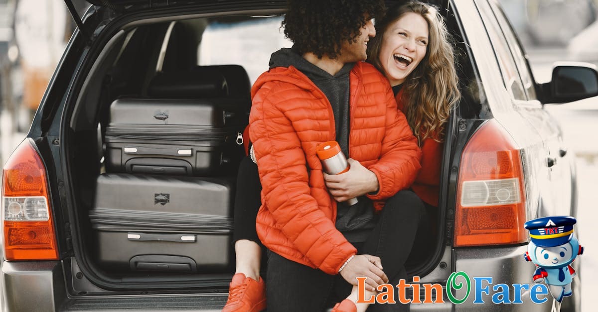 Travelers preparing their car for Memorial Day travel getaway weekend.
