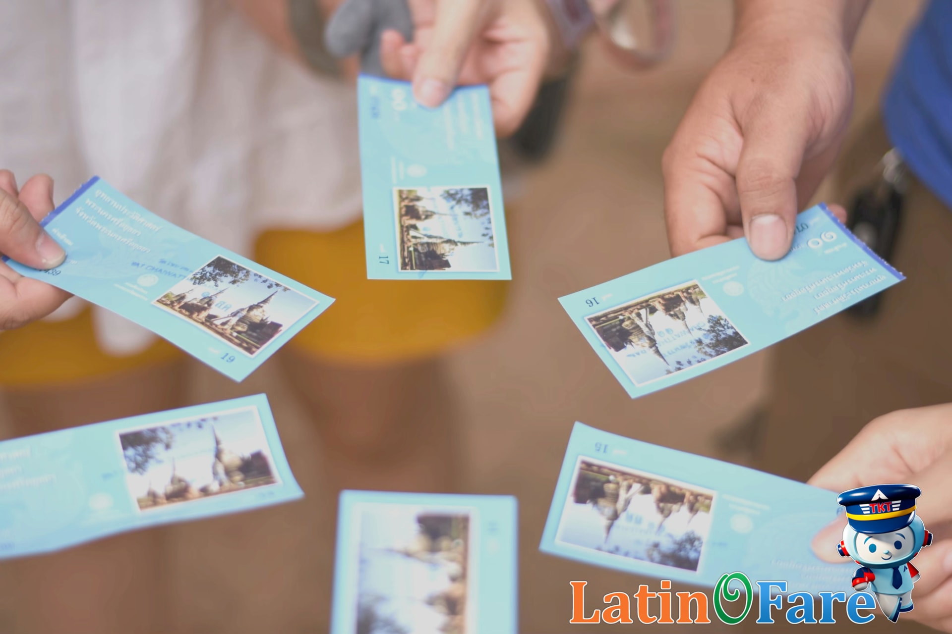 Tourist inspects attraction ticket closely to avoid counterfeit ticket scams when traveling abroad.