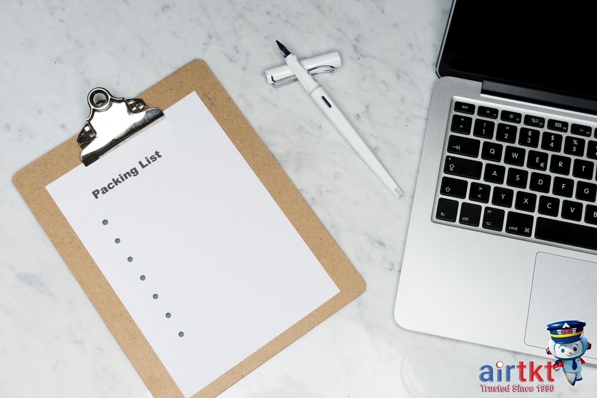 Checklist and budget notepad for planning affordable travel destinations