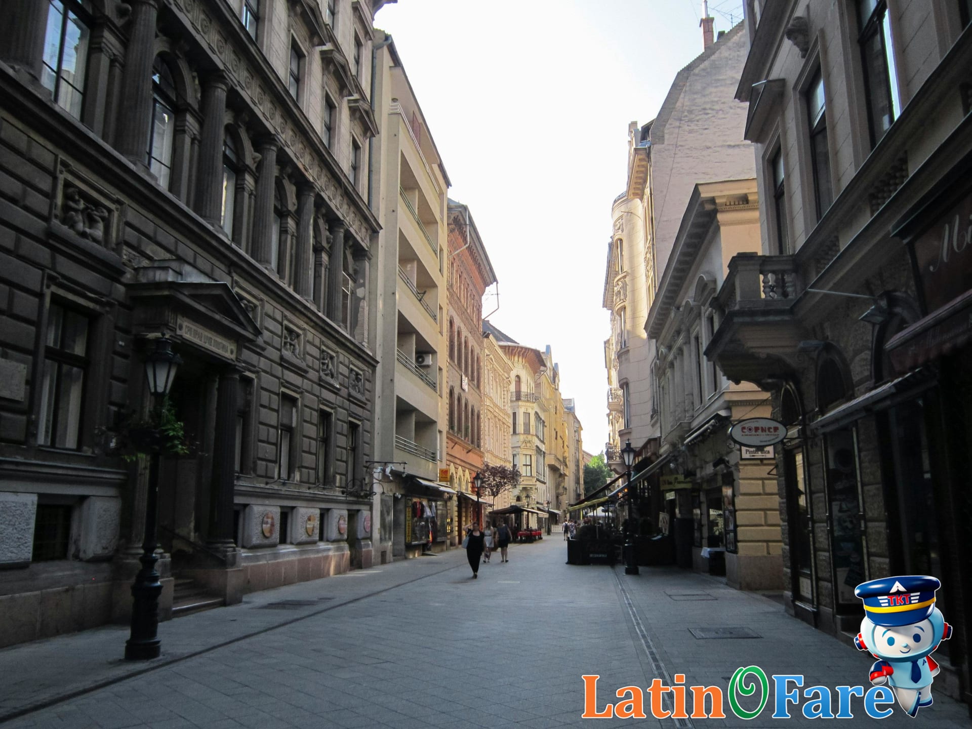 Budget-friendly street in Budapest, cheap destinations with lively cafés and local culture.