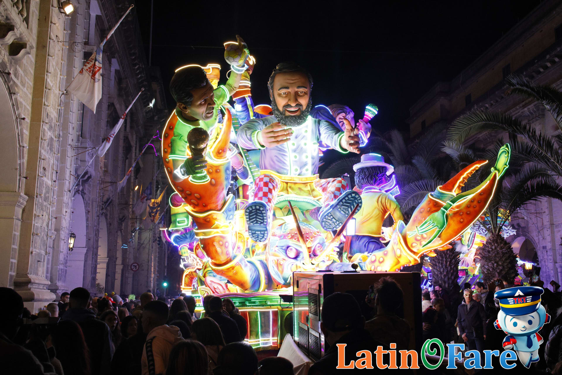 Colorful Rio Carnival parade float illuminates the Sambadrome, capturing the spirit of Rio Carnival.