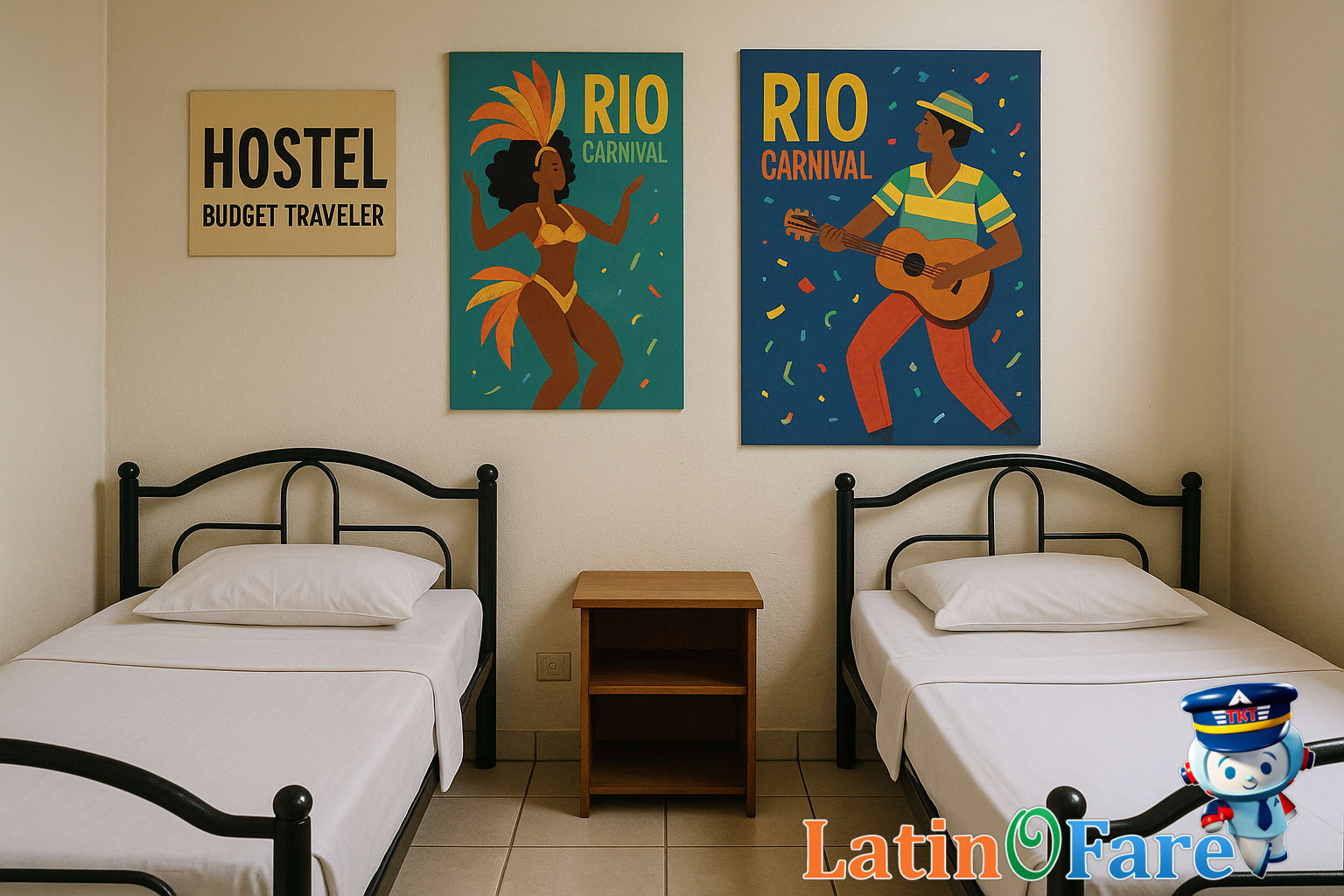 Budget travel accommodation in Rio de Janeiro decorated for Carnival season by cost tier.