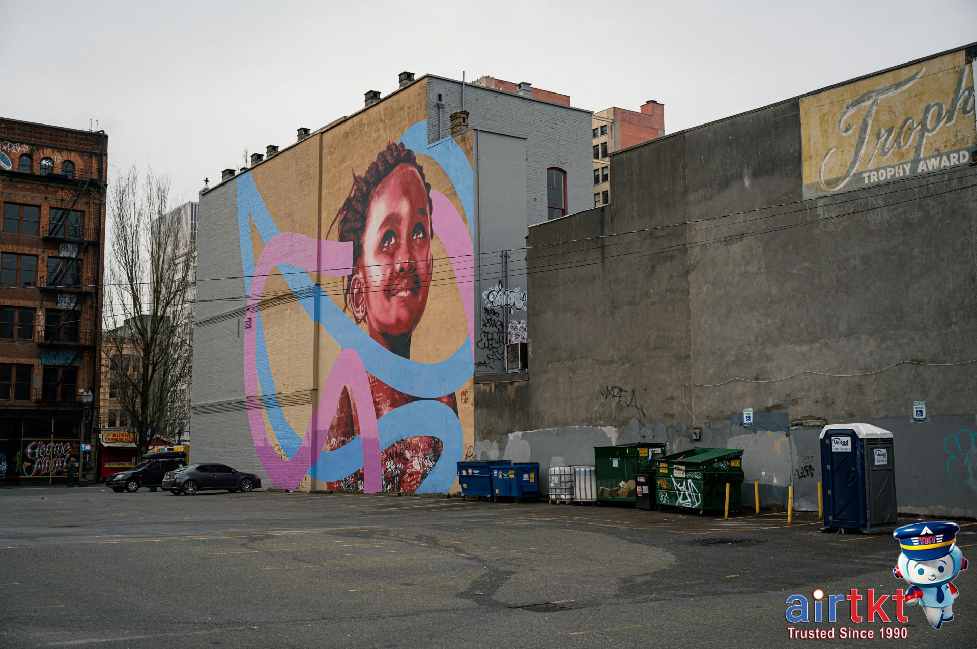 Iconic Portland street art reflecting local culture and creativity with vibrant colors