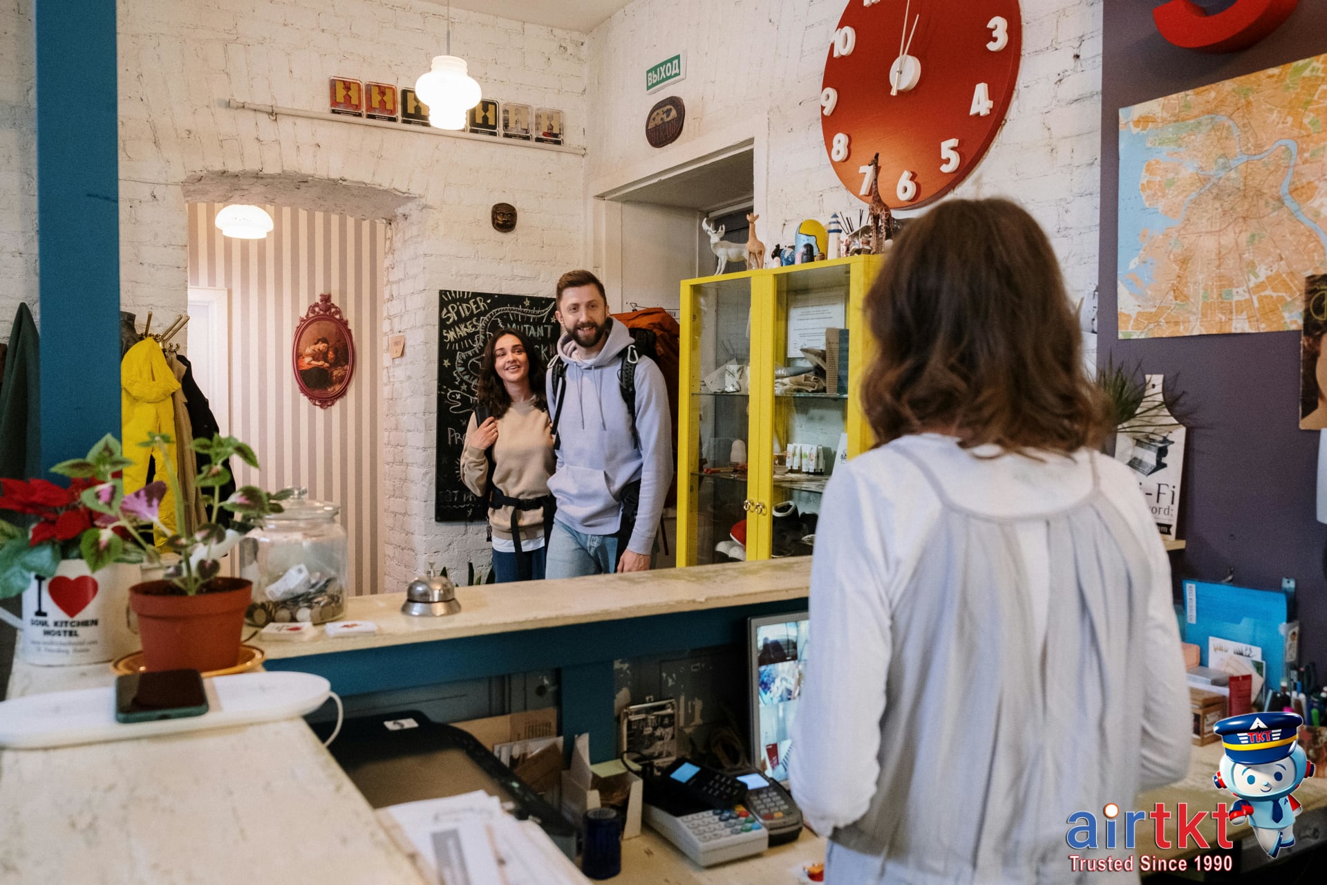 Affordable accommodation options in Portland Oregon with hostel reception area