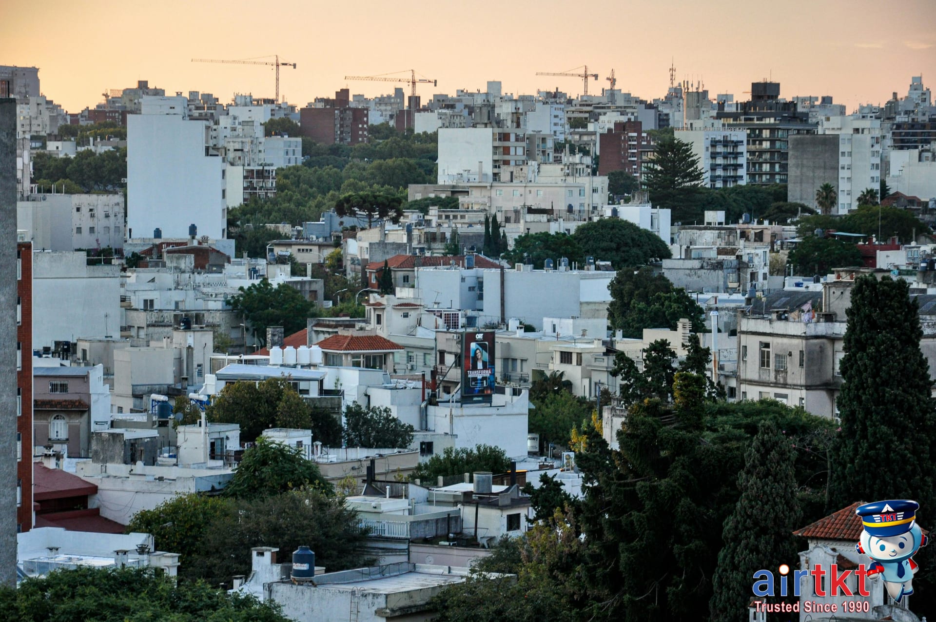 Montevideo skyline at twilight viewed from rooftop, perfect for first-timers