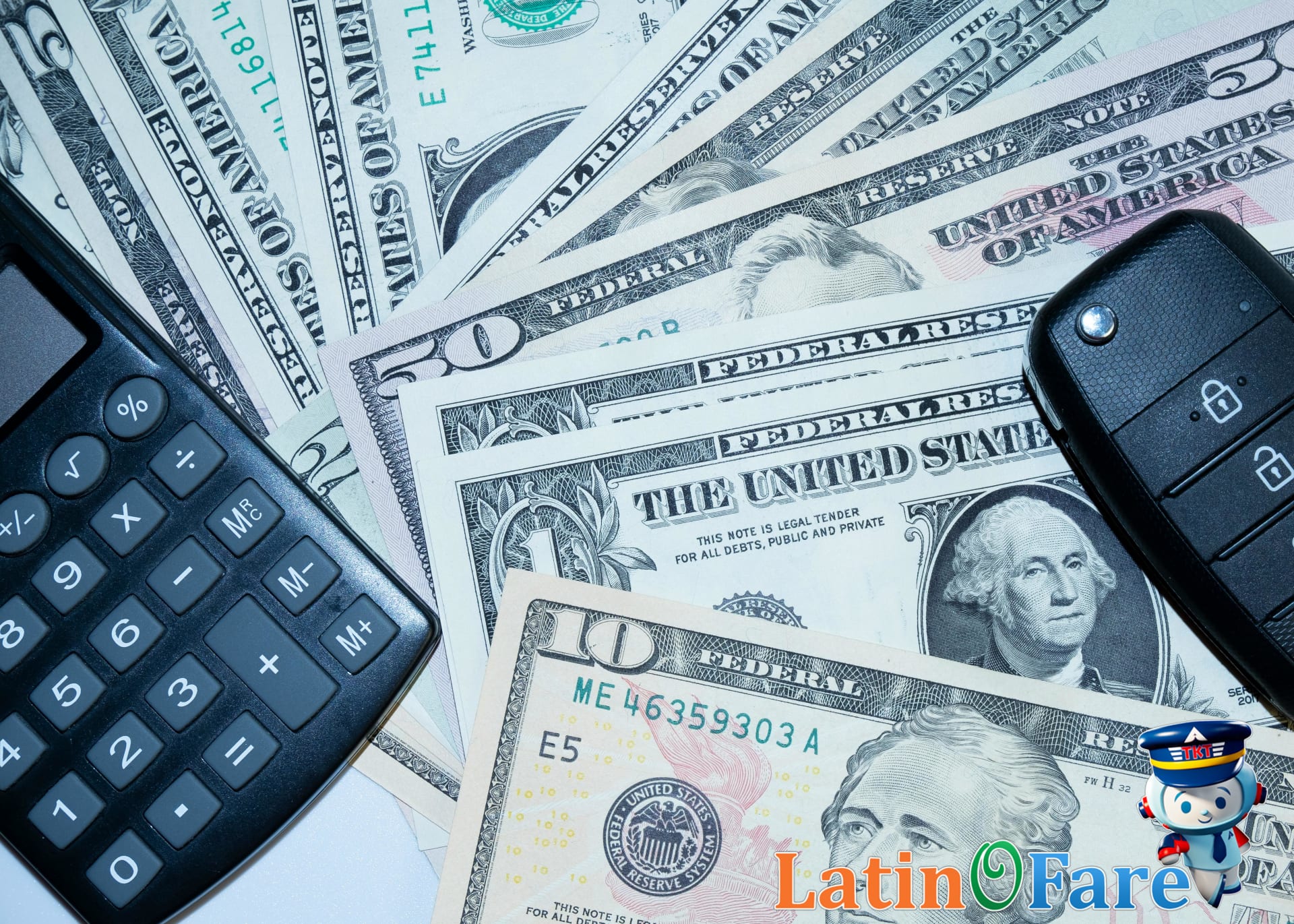Traveler calculating the true cost difference between airport and off-airport car rental