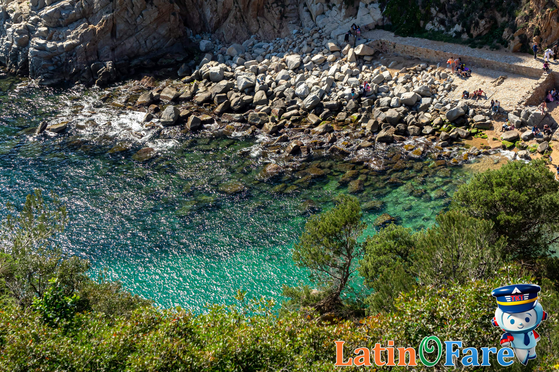 Costa Brava Mediterranean beach in Spain with rocky shore, a top pick for summer travel.