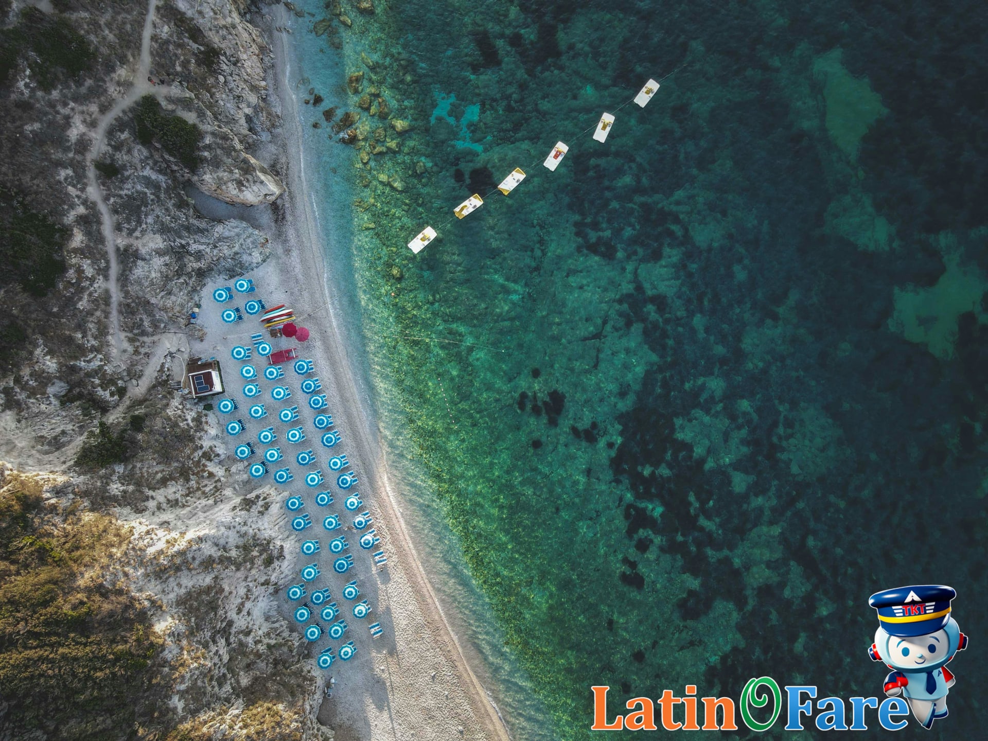 Santorini beach on the Mediterranean coast in Europe, featured destination for Mediterranean beach vacations.