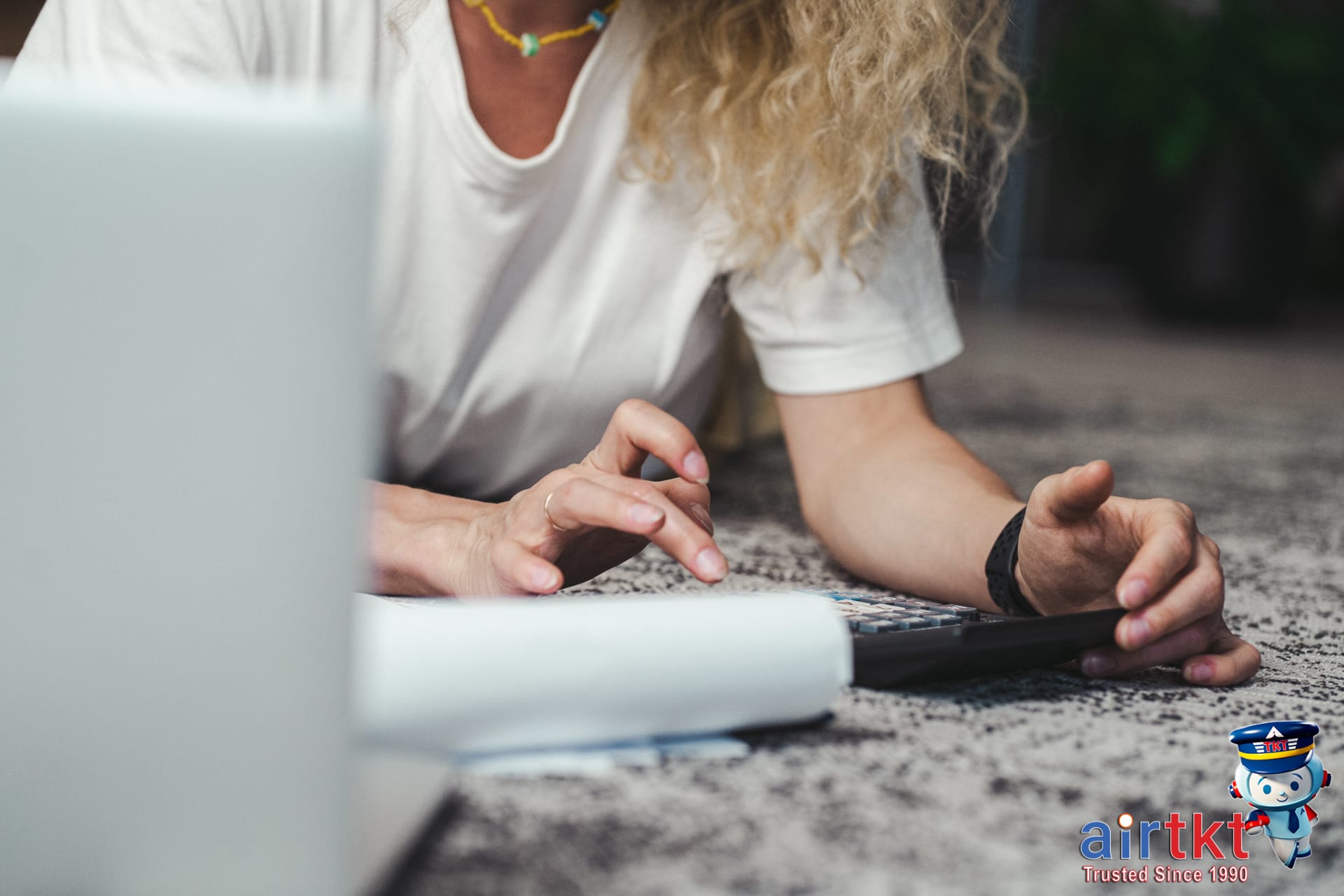 Budget planning for mistake fare travel deals with calculator and laptop