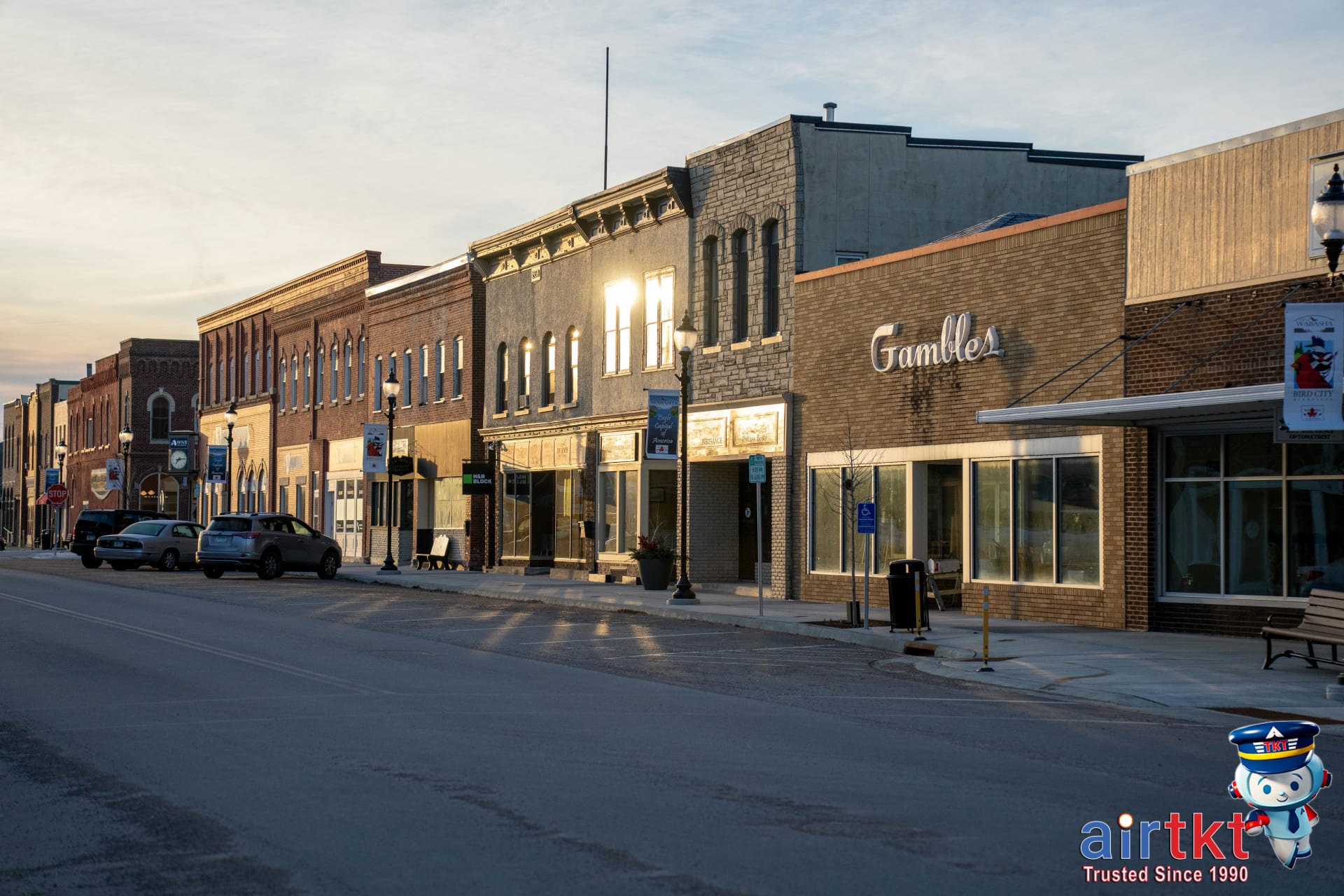 Charming Catskills farm town street with historic buildings and shops.