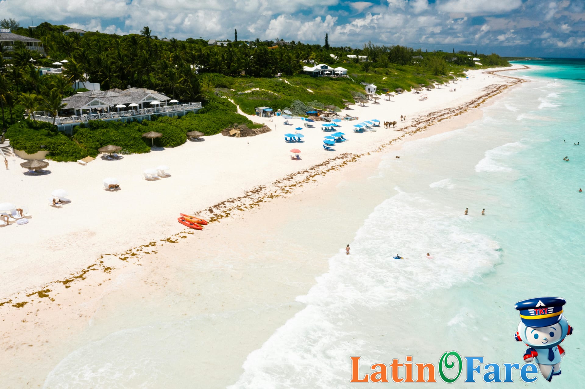 Pink sandy Bahamian beach near Nassau, showcasing Caribbean gateway appeal.