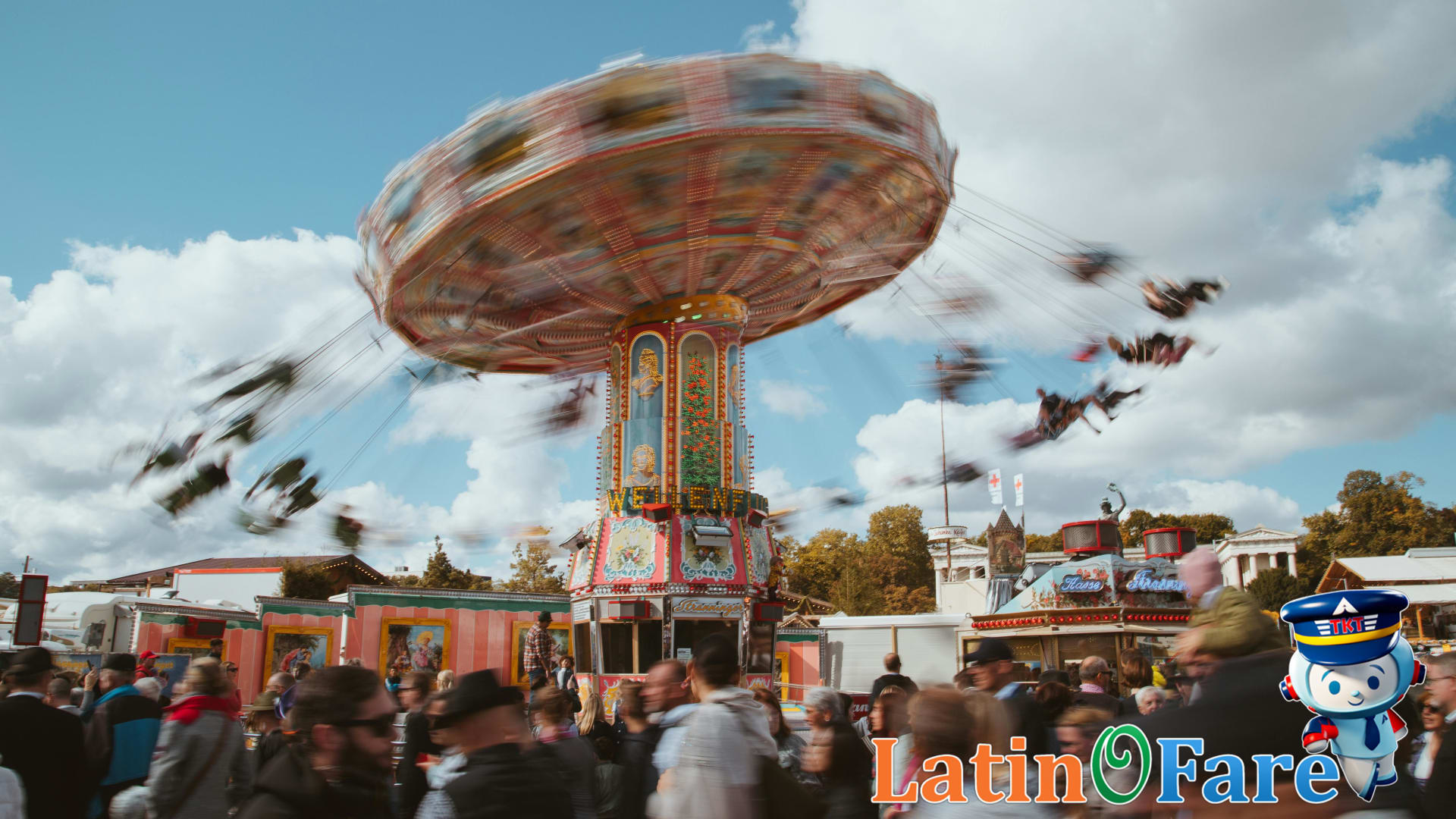 Families exploring festival rides at Oktoberfest Munich fun for all ages