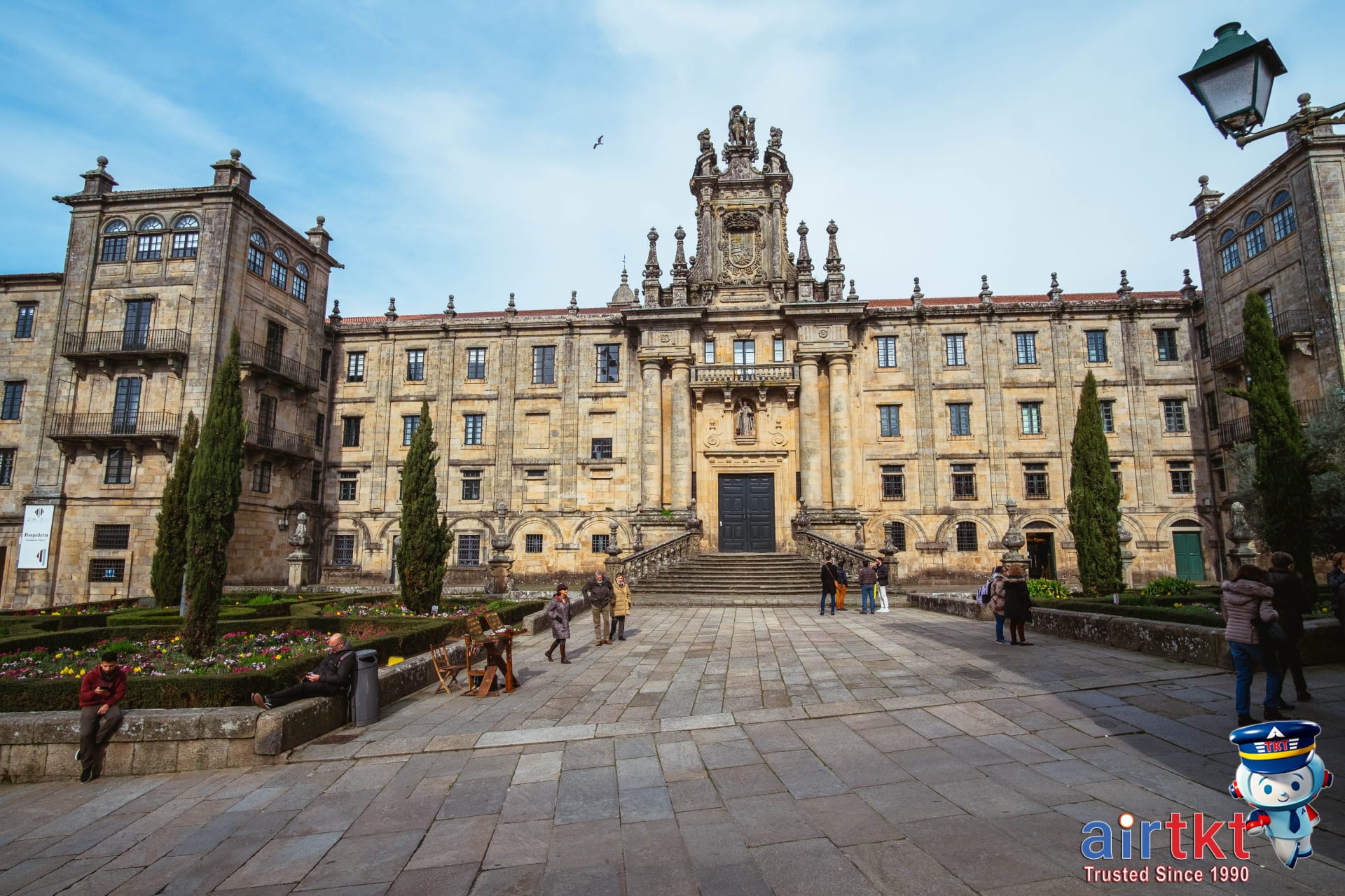 Plaza de Armas historic square in Santiago Chile with visitors relaxing and congregating