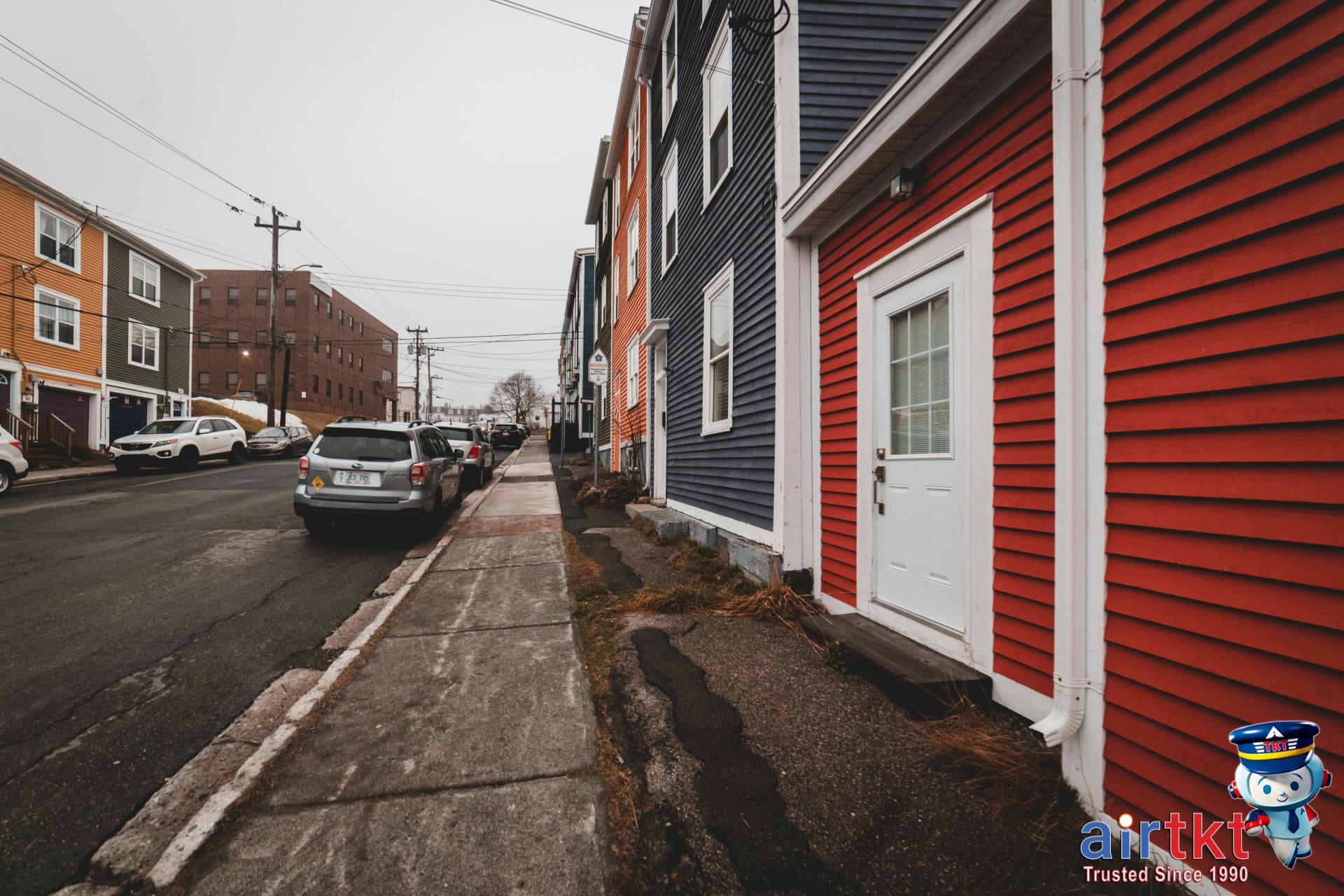 Colorful residential houses and streets in Provincetown, Cape Cod