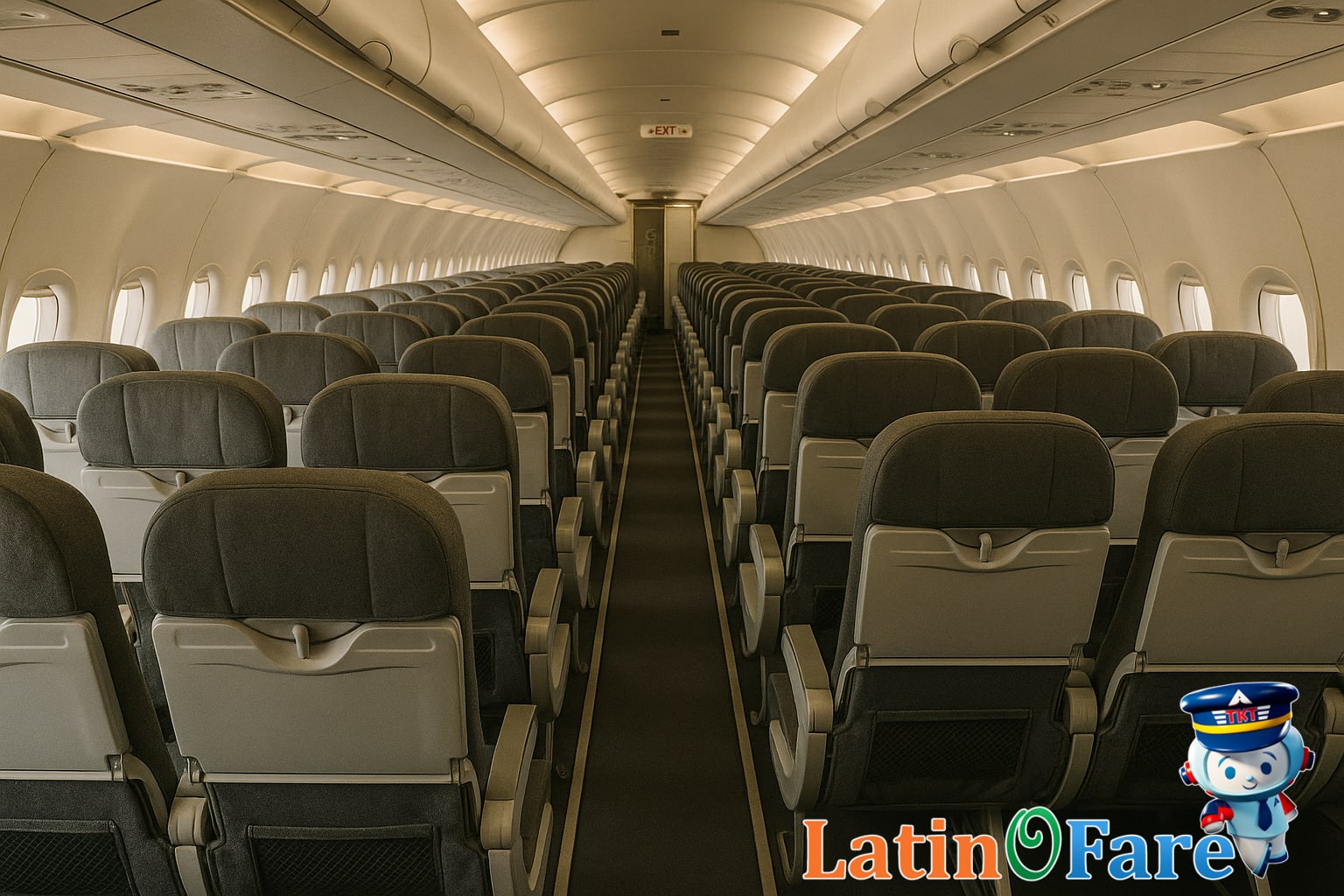 Budget airline economy seating showing limited legroom and no amenities for travelers on a budget.