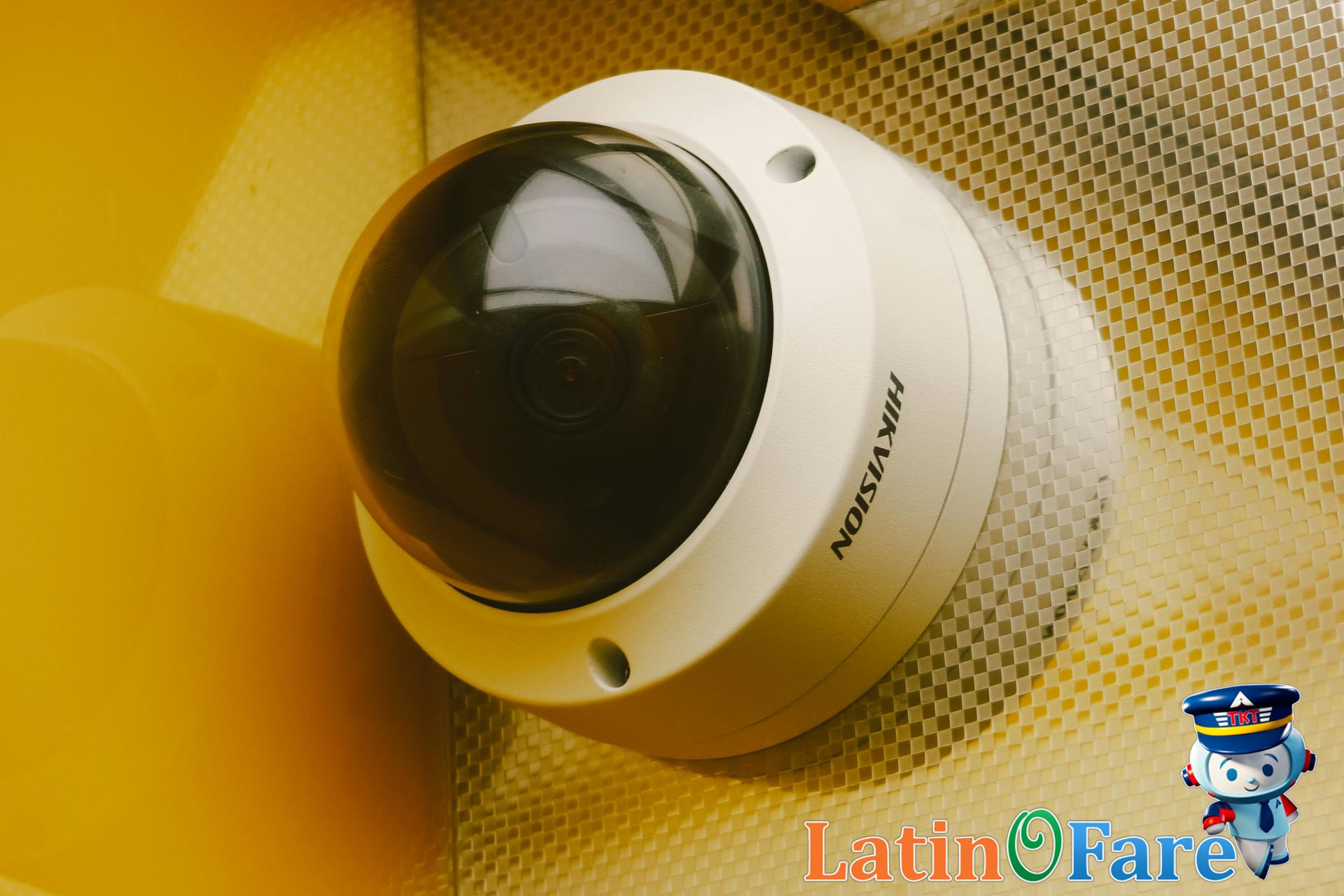 Surveillance camera monitoring ATM location to enhance traveler ATM safety abroad