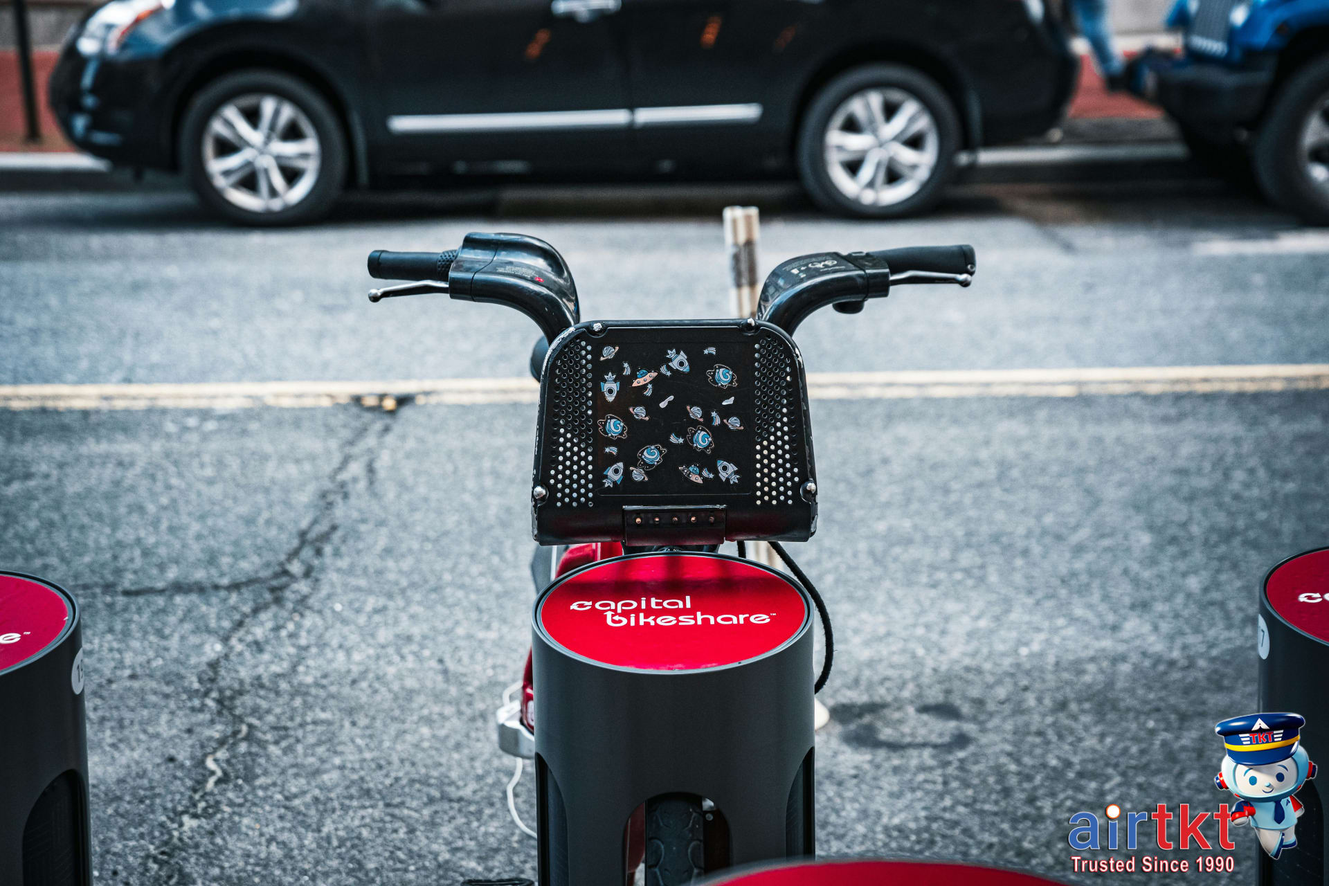 Tourists riding Capital Bikeshare bikes near Washington DC National Mall
