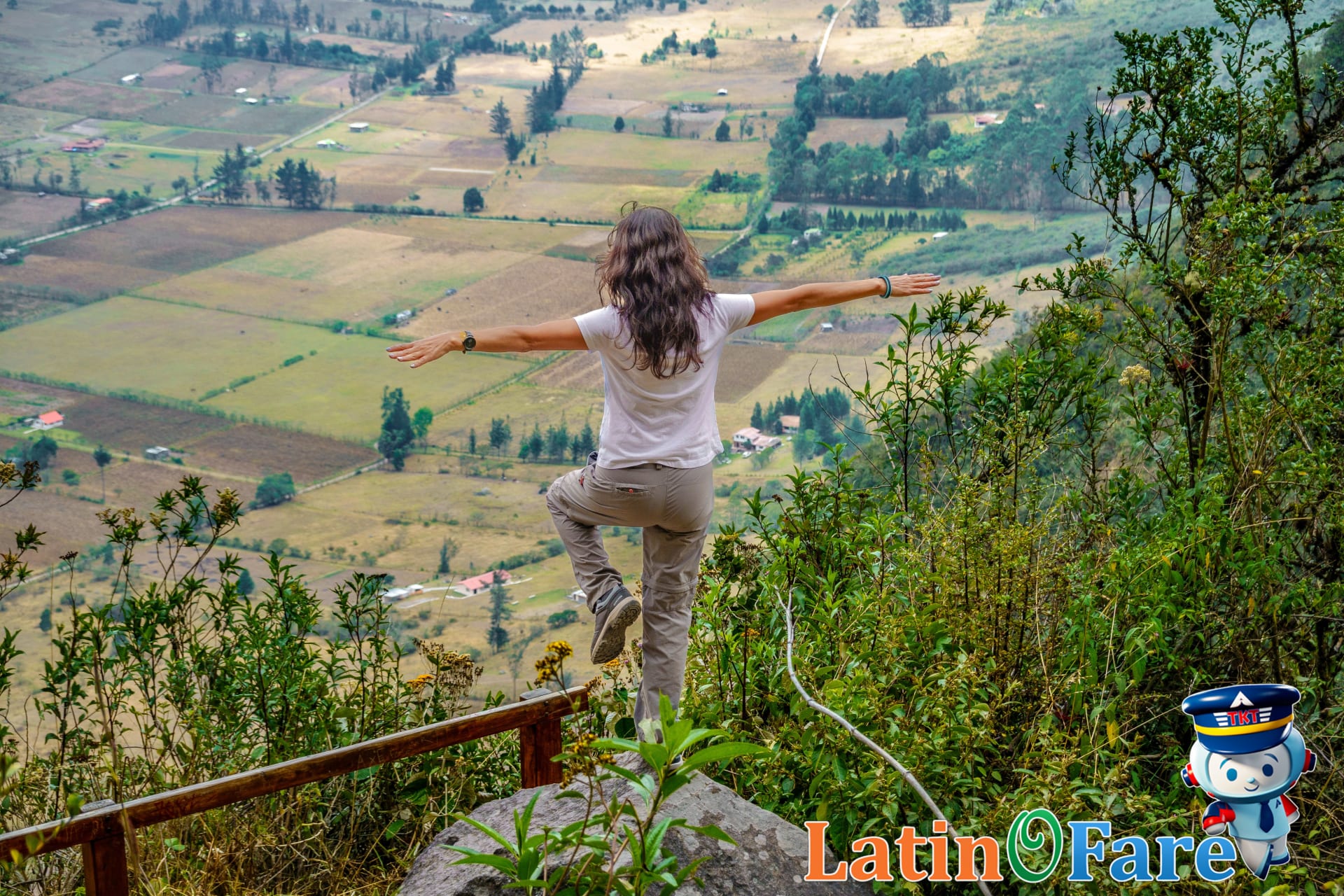 Tourist with map stands outside Mitad del Mundo, an essential stop for Quito Ecuador visitors