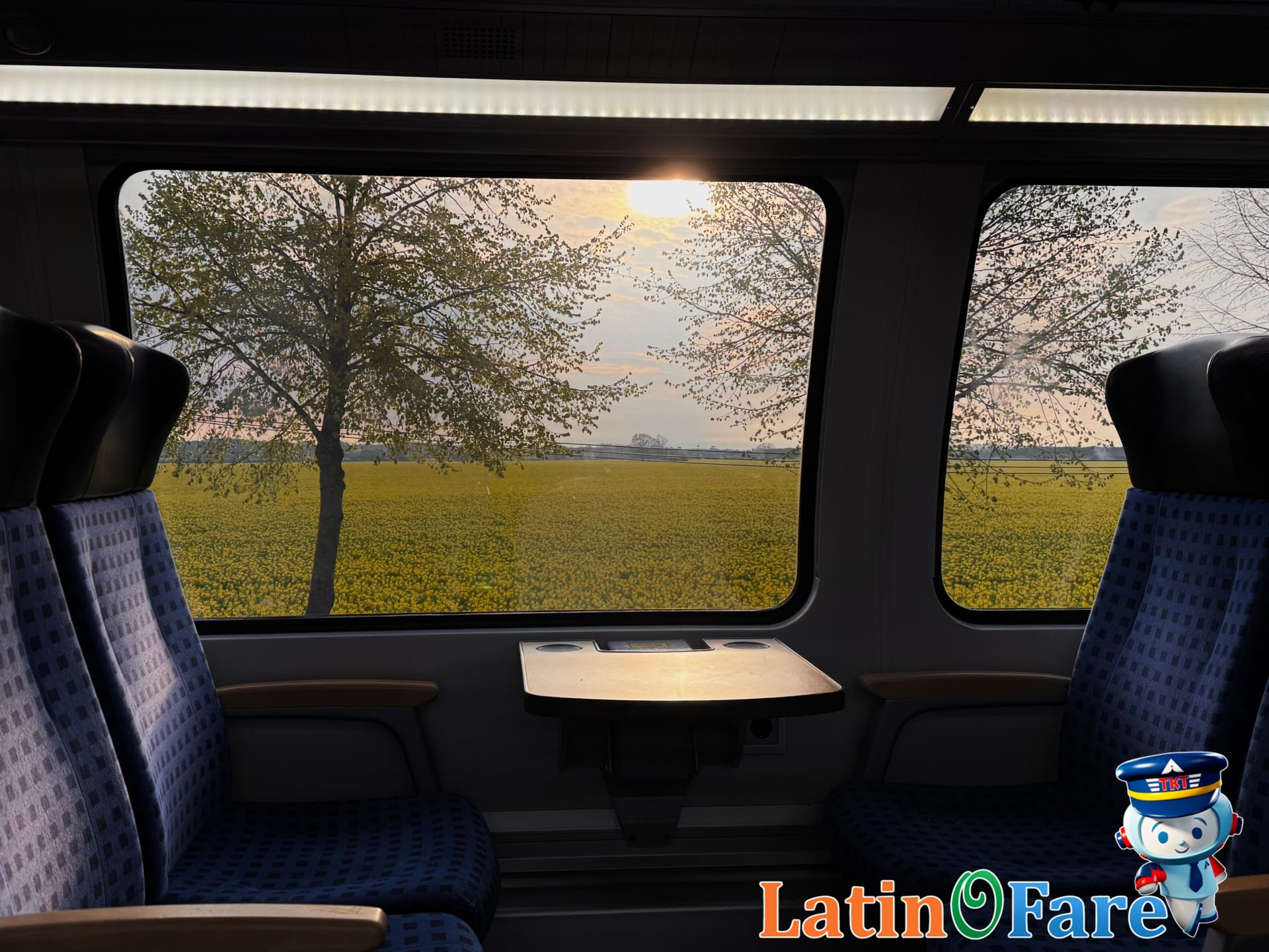 Scenic view from train window in Europe using Eurail Pass in 2026.