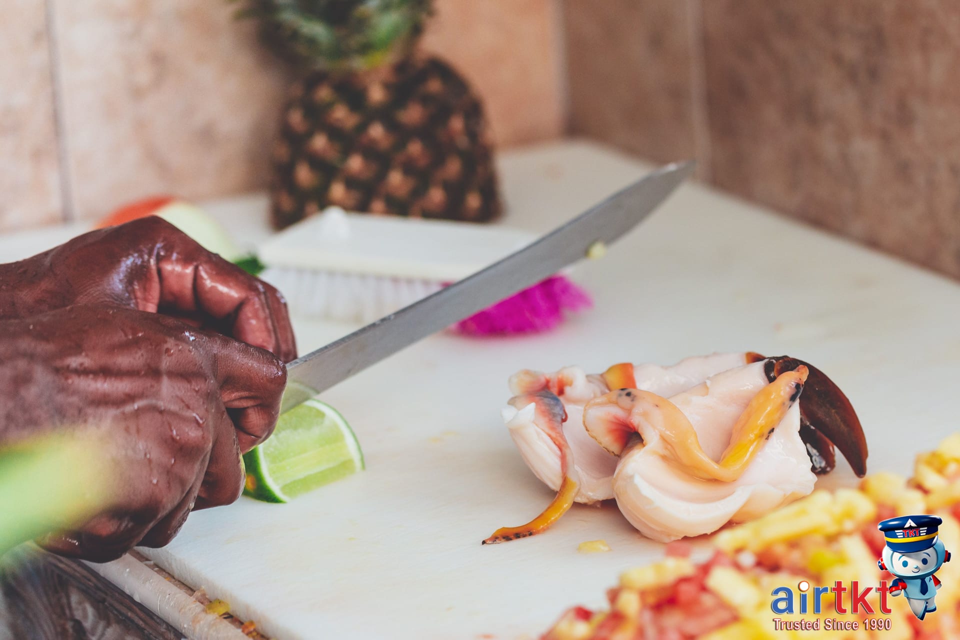 Traditional Bahamian seafood plate with fresh fish and conch.