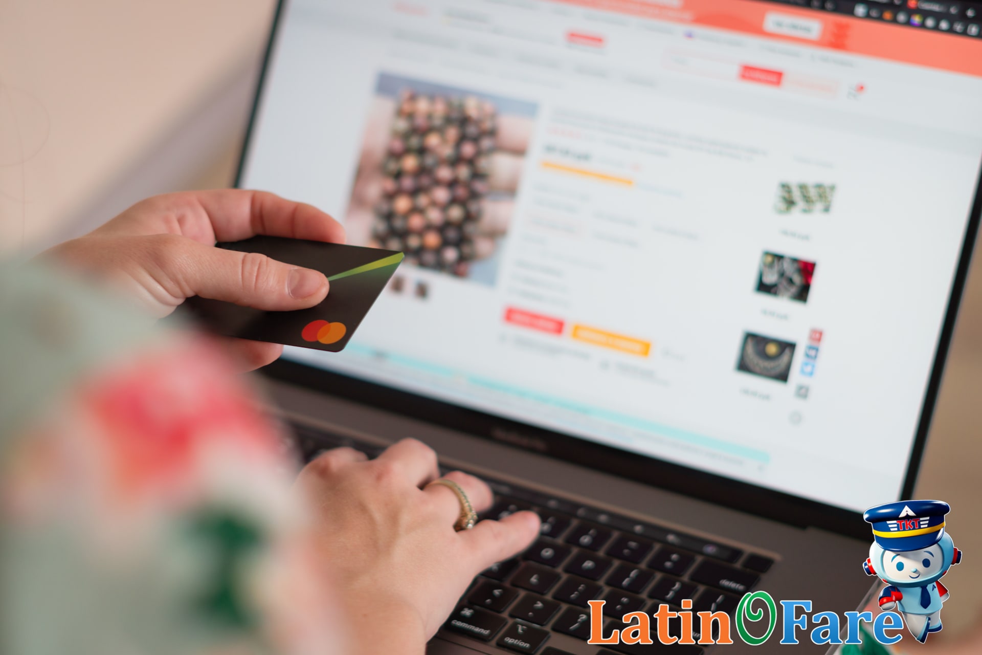 Traveler searching for Caribbean travel deals during hurricane season on LatinoFare website.