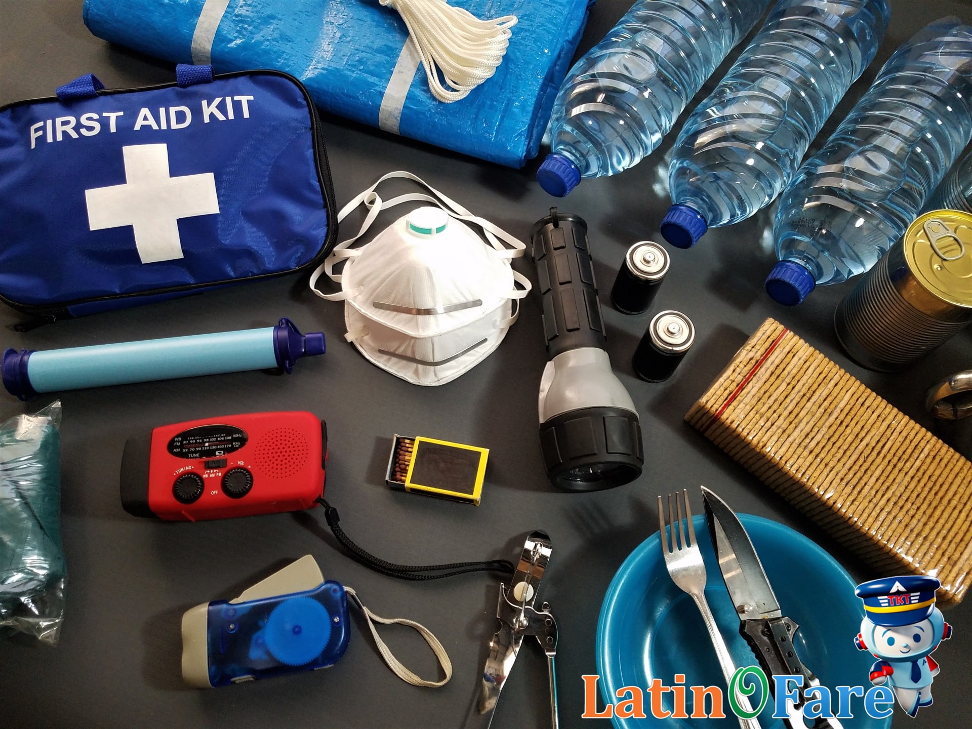 Backpacking personal care kit with sunscreen first aid and insect repellent