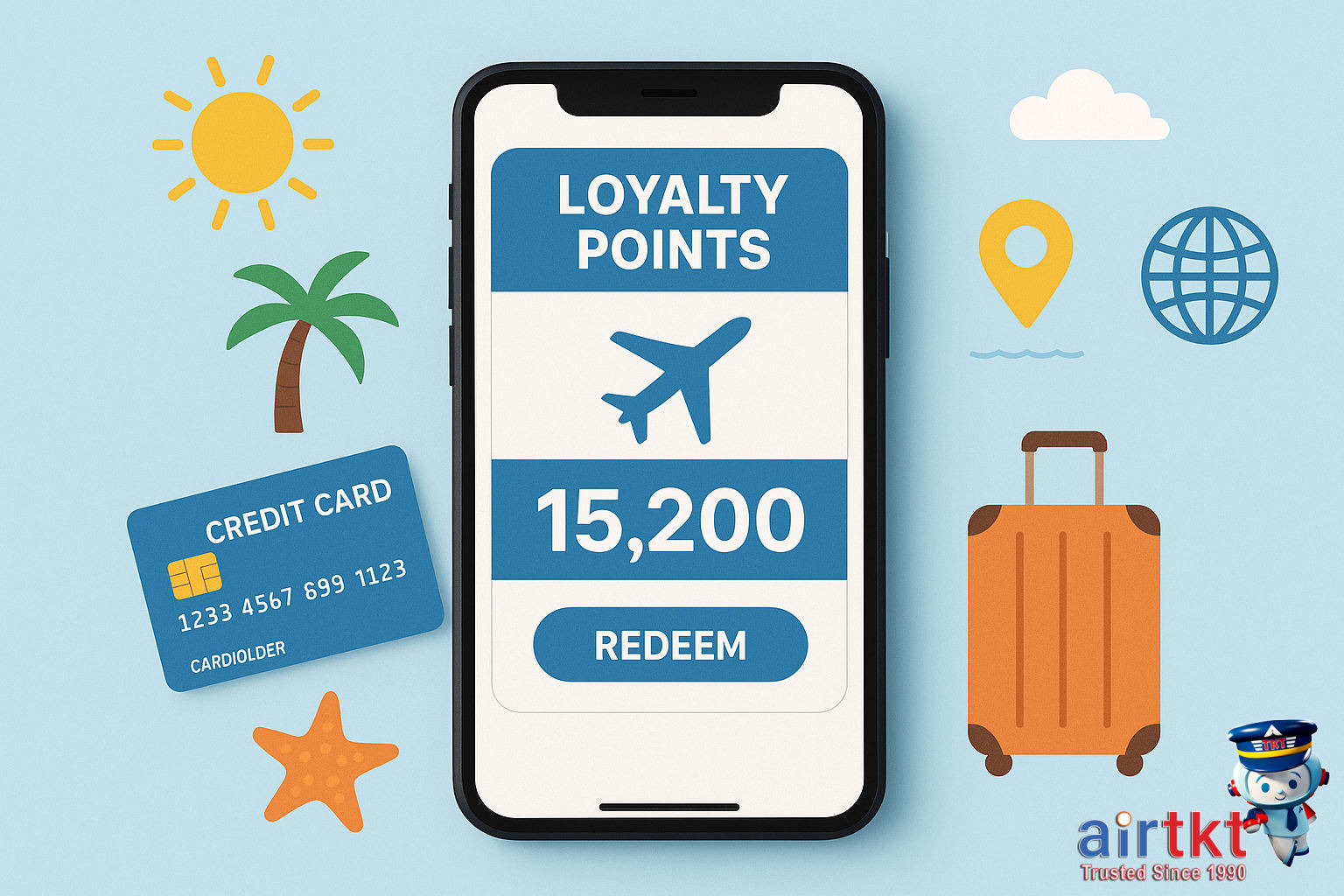 Earning rewards and loyalty points during holiday travel sales on app