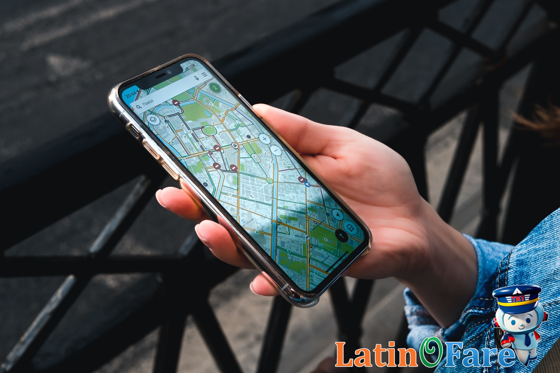 Hand holding phone with Miami-Dade transit app for Metrorail/Metromover tickets