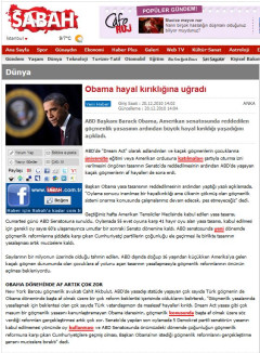 Obama hayal kırıklığına uğradı