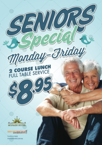Monday - Friday Seniors Specials