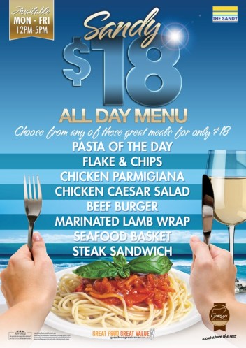 $18 All Day Menu