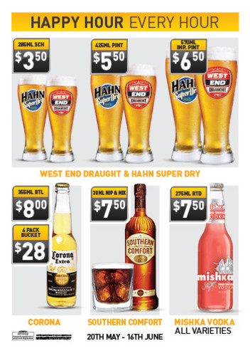 Every Day Drink Specials At The Bar