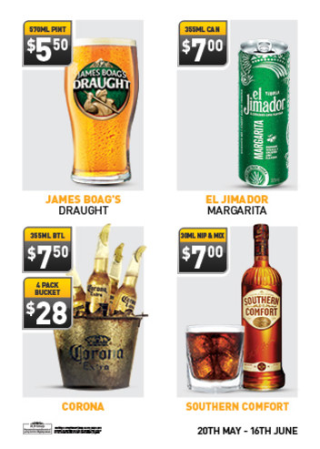 Every Day Drink Specials At The Bar