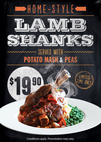 $19.90 Lamb Shanks
