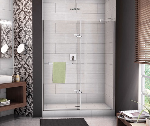 Maax® By-Pass Shower Door Rain Textured Glass Deluxe 68h X 57 To 59w