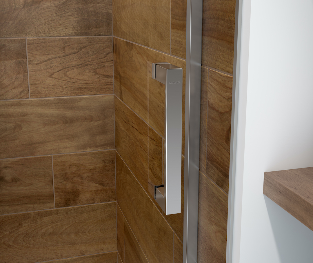 Incognito Porte de douche bidirectionnelle 70 44-47 x 70 ½ po. 8 mm pour  Installation en alcove avec verre clair fini chrome