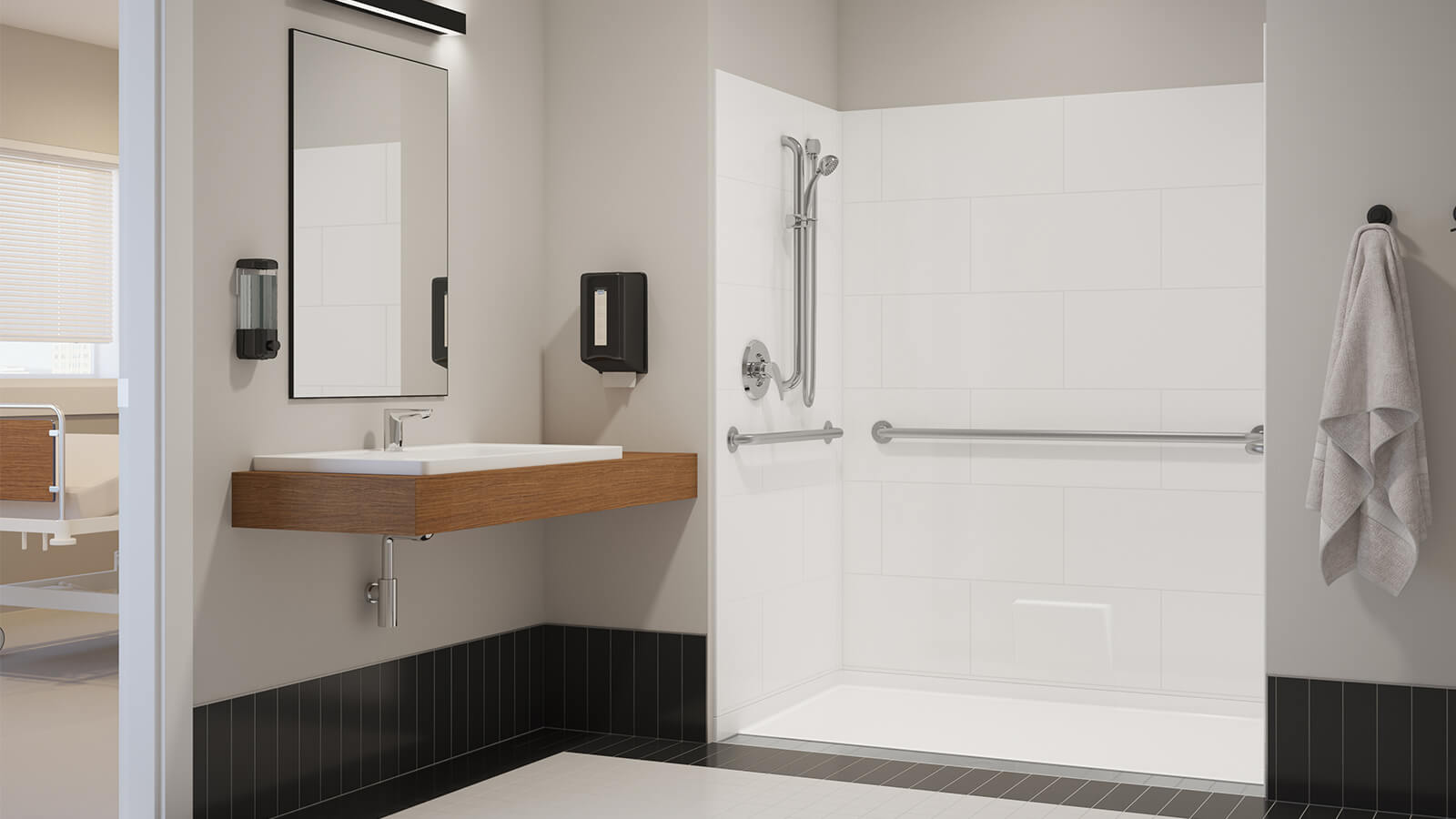 Handicap Accessible Roll-In Shower Pans & Wet Rooms - Innovate Building  Solutions
