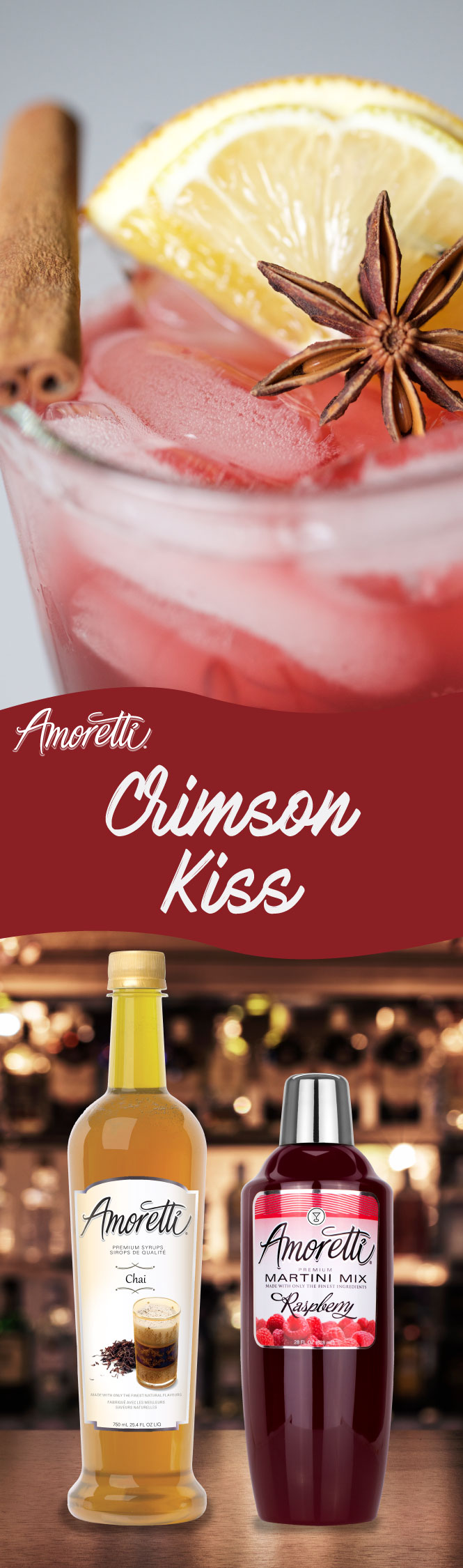 The kiss of flavor is what this drink is all about! Excellent combination of Chai and Raspberry!