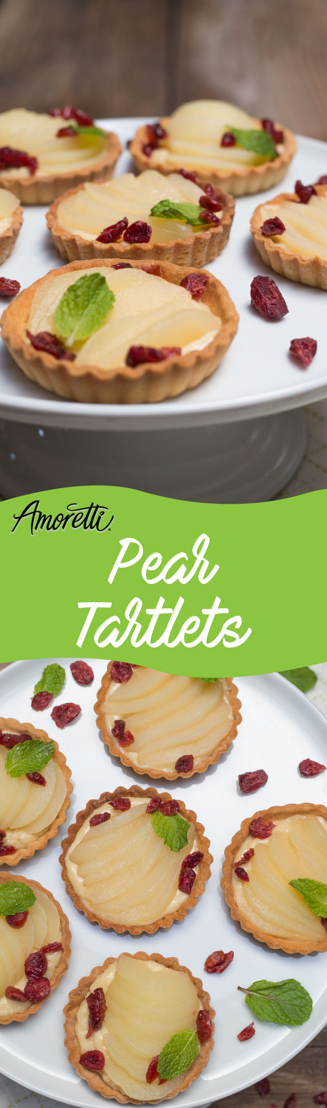 Delicious pear-flavored cream tartlets – great for an afternoon tea!