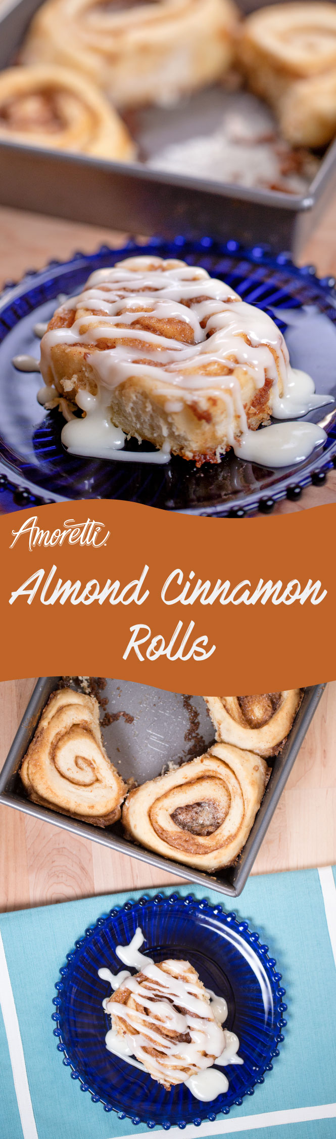 Almond Cinnamon Rolls: Try these super soft and fluffy cinnamon rolls with an almond twist!