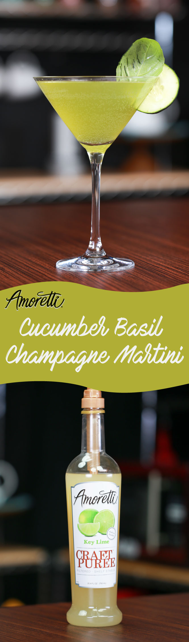 For a fun drink with tons of flavor, try a Cucumber Basil Champagne Martini!
