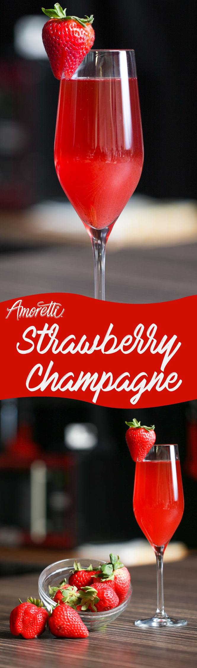 Bring in the New Year with this glamorous Strawberry Champagne!