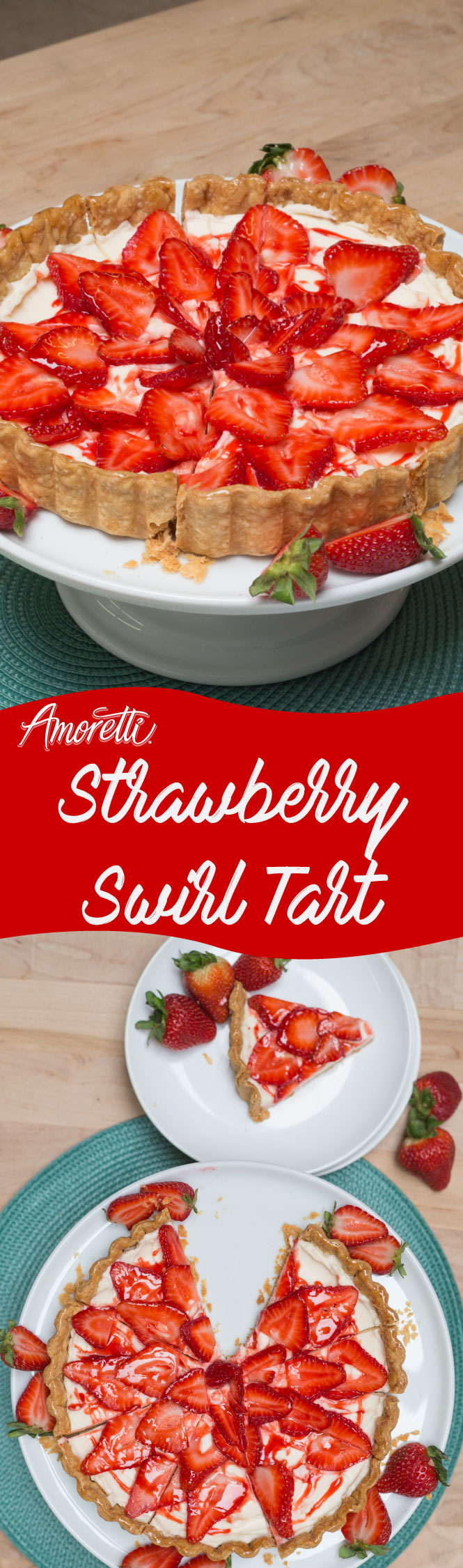 Impress your guests with this fancy Strawberry Swirl Tart!