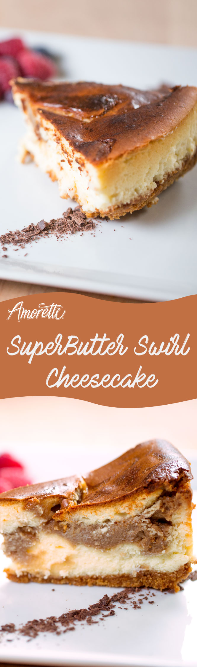 The decadent creamy texture of this cheesecake will tempt you to grab more than one piece!