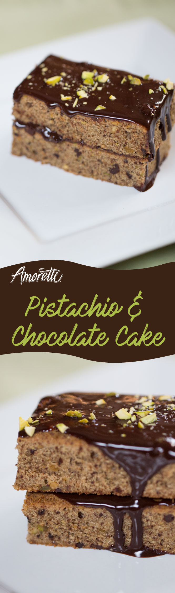 A decadent combination of pistachio and chocolate, great for company!